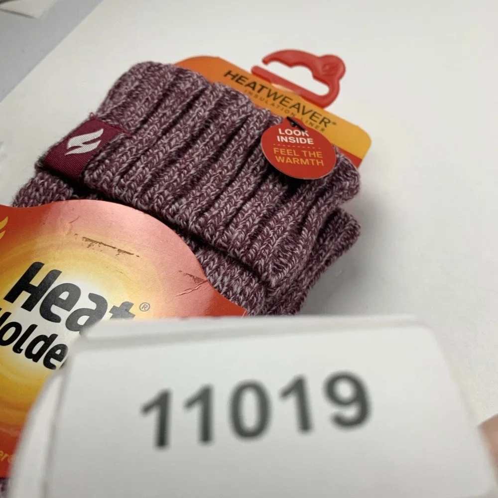 Heat Holders Tog Gloves Women's L/XL Purple Knitted Winter Thermal Heat Weaver‎